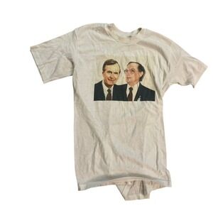 Modern Political Tee – "Two Presidents" Graphic T-Shirt – Unisex Medium‎
